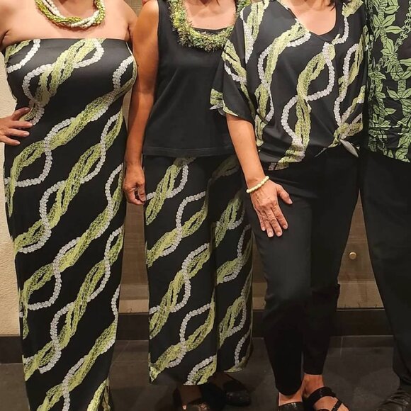 Pikake & Pakalana flower mermaid skirt Hawaiian Lei Print - Picture 15 of 15